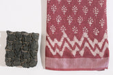 Georgia Peach Linen Hand Block Saree